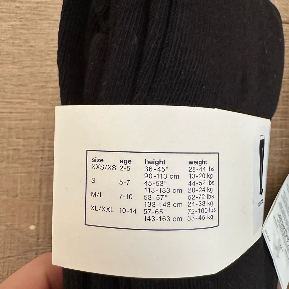 GAP Kids Black and Cream Tights Pair